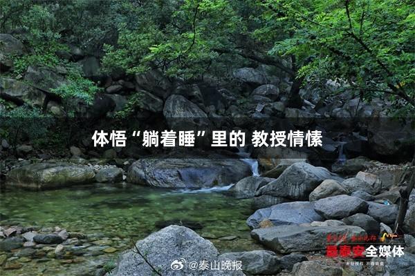 体悟“躺着睡”里的 教授情愫