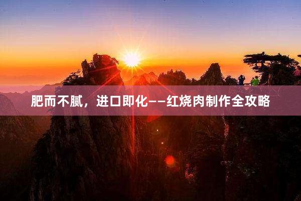 肥而不腻，进口即化——红烧肉制作全攻略