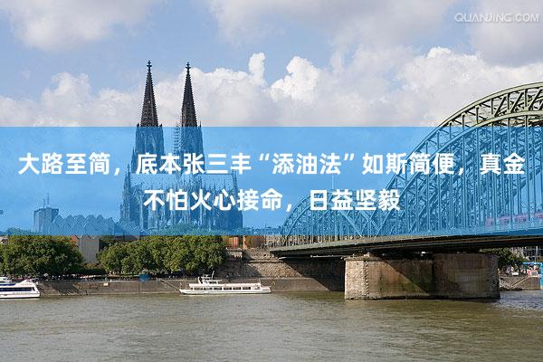 大路至简，底本张三丰“添油法”如斯简便，真金不怕火心接命，日益坚毅