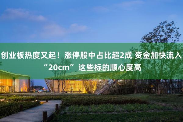 创业板热度又起！涨停股中占比超2成 资金加快流入“20cm” 这些标的顺心度高