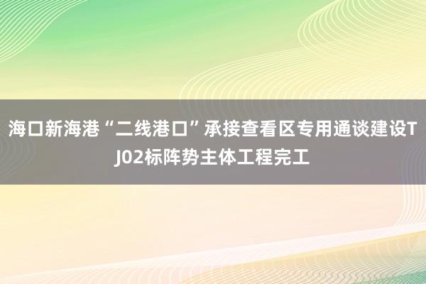 海口新海港“二线港口”承接查看区专用通谈建设TJ02标阵势主体工程完工