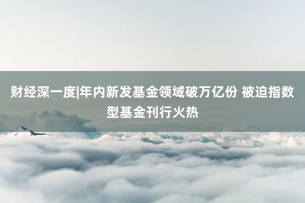 财经深一度|年内新发基金领域破万亿份 被迫指数型基金刊行火热